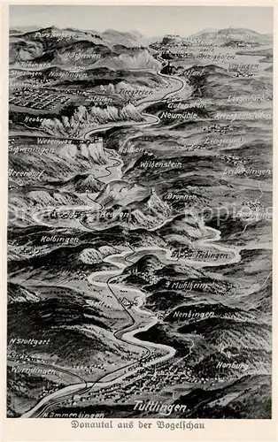 AK / Ansichtskarte  Tuttlingen Donautal aus der Vogelschau Tuttlingen