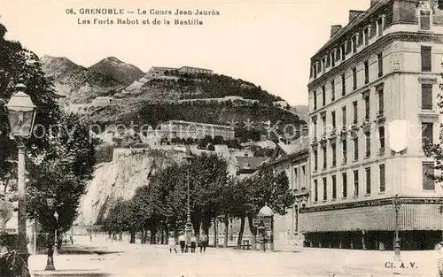AK / Ansichtskarte Grenoble_38 Le Course Jean Jaures Les Forts Rabot et de la Bastille 