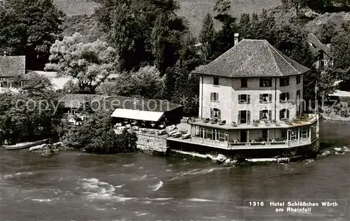 AK / Ansichtskarte  Woerth_Rhein Hotel Schloesschen Woerth am Rheinfall Woerth Rhein