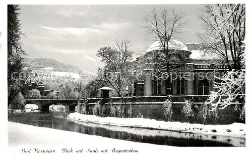 AK / Ansichtskarte  Bad_Kissingen Blick auf Saale mit Regentenbau Bad_Kissingen