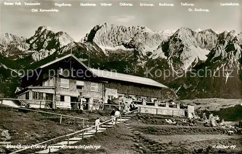 AK / Ansichtskarte  Wankhaus_1780m_Garmisch-Partenkirchen mit Karwendelgebirge 