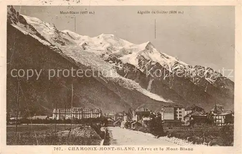 AK / Ansichtskarte Chamonix_74_Haute Savoie Mont Blanc lArve et le Mont Blanc 