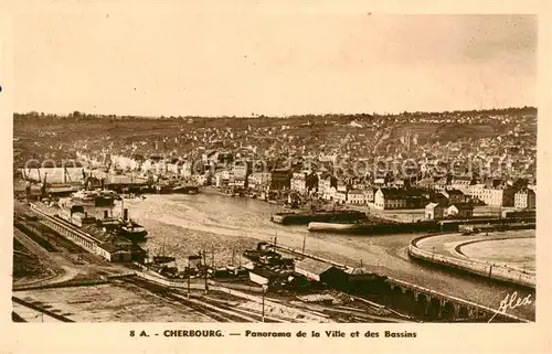 AK / Ansichtskarte Cherbourg_50 Panorama de la Ville et des Bassins 