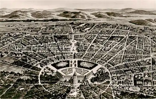 AK / Ansichtskarte  Karlsruhe_Baden Fliegeraufnahme Karlsruhe_Baden