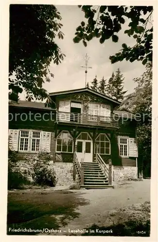 AK / Ansichtskarte  Friedrichsbrunn_Harz Lesehalle im Kurpark Friedrichsbrunn Harz