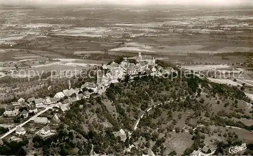 AK / Ansichtskarte  Waldenburg_Wuerttemberg Fliegeraufnahme mit Burg Waldenburg Wuerttemberg