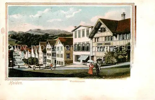 AK / Ansichtskarte Heiden_AR Werdstrasse Litho Heiden_AR