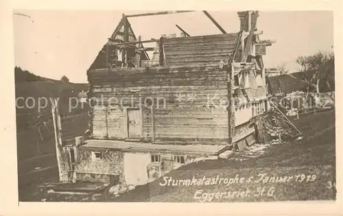 AK / Ansichtskarte Eggersriet_SG Sturmkatastrophe Januar 1919 