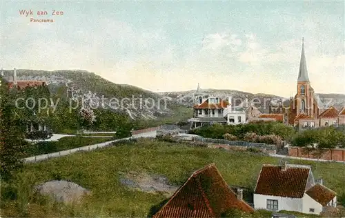 AK / Ansichtskarte  Wyk_an_Zee_Wijk_aan_Zee_NL Panorama Motiv mit Kirche 