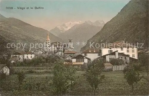 AK / Ansichtskarte Viege_Visp_VS Village et le Balfrin 