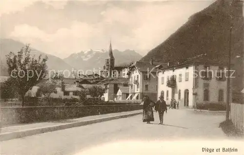 AK / Ansichtskarte Viege_Visp_VS Village et le Balfrin 