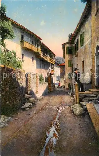 AK / Ansichtskarte Agra__TI Dorfstrasse Kuenstlerkarte 