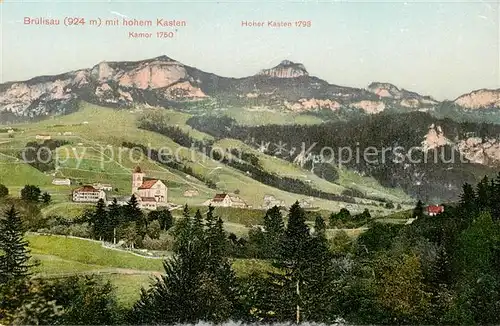 AK / Ansichtskarte Bruelisau_IR Panorama Blick zum Hohen Kasten Appenzeller Alpen 