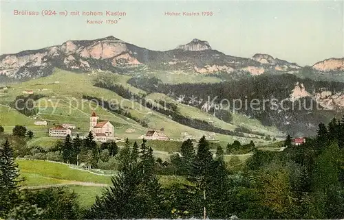 AK / Ansichtskarte Bruelisau_IR Panorama Blick zum Hohen Kasten Appenzeller Alpen 