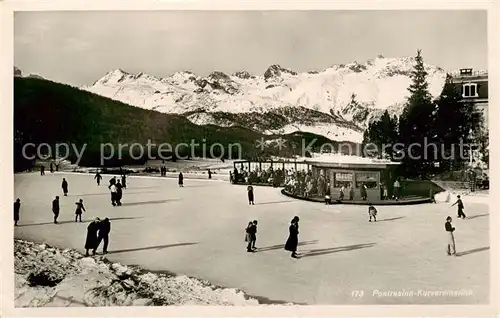 AK / Ansichtskarte Pontresina Kurvereinsrink Eislaufbahn Alpen Pontresina