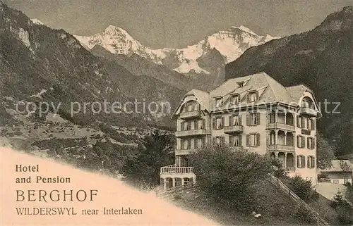 AK / Ansichtskarte Wilderswyl_Wilderswil_BE Hotel Pension Berghof Berner Alpen 