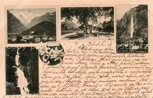 AK / Ansichtskarte Interlaken_BE Panorama Staubach Wasserfall Schlucht Interlaken_BE