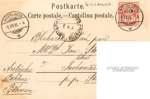 AK / Ansichtskarte Interlaken_BE Panorama Staubach Wasserfall Schlucht Interlaken_BE