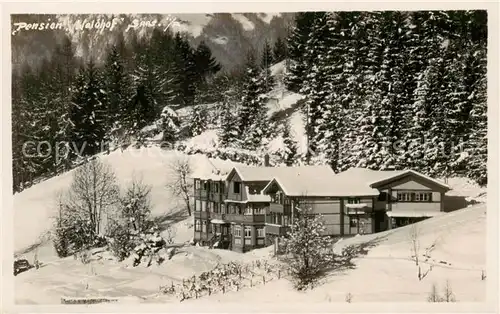 AK / Ansichtskarte Saas Praettigau_GR Pension Waldhaus Winterlandschaft 
