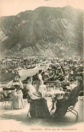 AK / Ansichtskarte Interlaken_BE Panorama Blick von der Heimwehfluh Berner Alpen Interlaken_BE