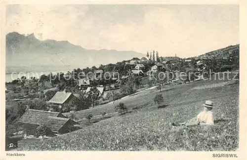 AK / Ansichtskarte Sigriswil_BE Panorama Blick gegen Stockhorn Berner Alpen 