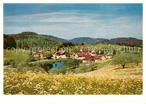 AK / Ansichtskarte Magdenau_Botsberg_Flawil_SG Cistercienserinnen Abtei Blumenwiesen Landschaftspanorama 