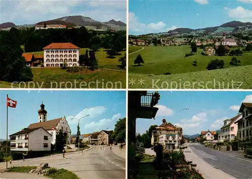 AK / Ansichtskarte Gommiswald_SG Altersheim Kirche Hotel Dorfpartie Pizzeria Marcello 