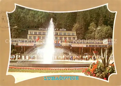 AK / Ansichtskarte  Luhacovice_CZ Spolecensky dum Kurhotel Fontaene Kurpark 