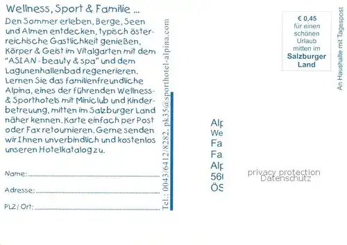 AK / Ansichtskarte  St_Johann_Pongau Alpina Wellness und Sporthotel Restaurant Hallenbad St_Johann_Pongau