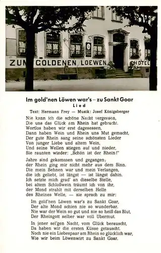 AK / Ansichtskarte 73797618 Sankt_Goar Hotel zum Goldenen Loewen 