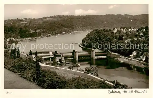 AK / Ansichtskarte  Essen__Ruhr Baldeney See mit Stauwehr 