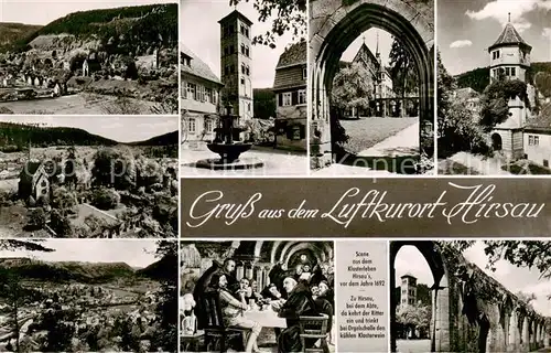 AK / Ansichtskarte  Hirsau Panorama Eulenturm Torbogen Trinkgelage Klosterruine Hirsau