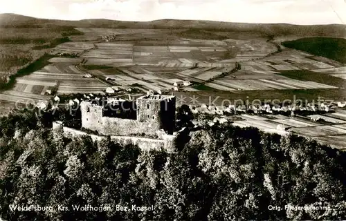 AK / Ansichtskarte  Wolfhagen Weidelsburg Fliegeraufnahme Wolfhagen