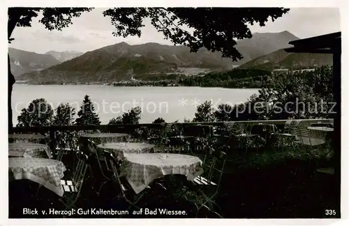 AK / Ansichtskarte 73797645 Bad_Wiessee_Tegernsee Herzogliches Gut Kaltenbrun Terrasse Bad_Wiessee_Tegernsee