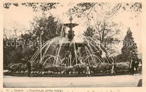 AK / Ansichtskarte Geneve_GE Fontaine du Jardin Anglais Geneve_GE