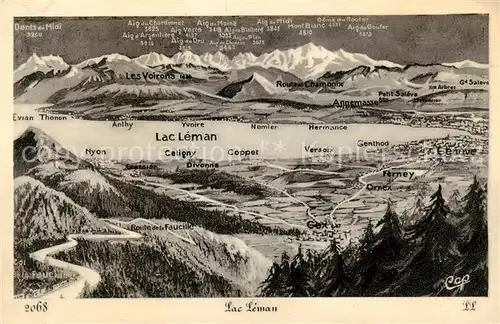 AK / Ansichtskarte Lac_Leman_Genfersee_GE Panoramakate 