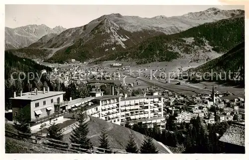 AK / Ansichtskarte Davos_Platz_GR Blick auf Thurg Schaffh Heilstaette Seehorn Pischahorn und Rhaetikon Davos_Platz_GR