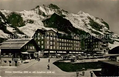 AK / Ansichtskarte Kleine_Scheidegg_Interlaken_BE Ortspartie mit Jungfrau 