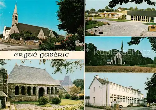 AK / Ansichtskarte Quimper_29_Finistere Le bourg dErgue Gaberic Eglise et lossuaire Ecole maternelle La chapelle de Kerdevot lIME CAT 
