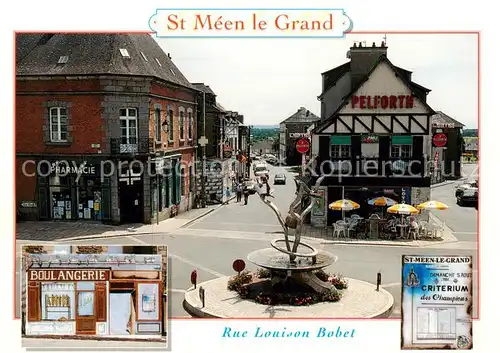 AK / Ansichtskarte St Meen le Grand_35 La rue Louison Bobet Boulangerie Maison naturale 