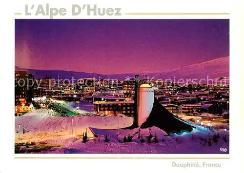 AK / Ansichtskarte Alpe_d_Huez_Isere La station au crepuscule Alpe_d_Huez_Isere