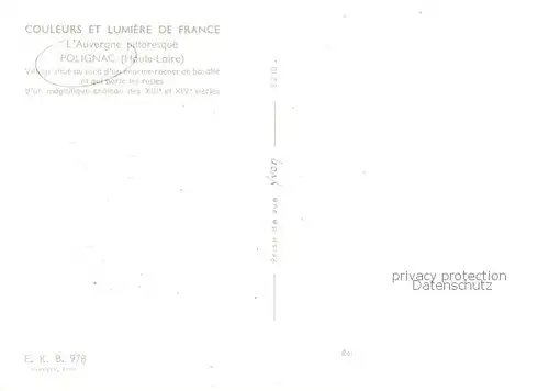 AK / Ansichtskarte Polignac_Haute Loire Village situe au pied dun enorme rocher de basalte et qui porte les restes dun magnifique chateau Polignac Haute Loire