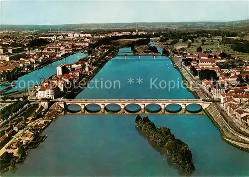 AK / Ansichtskarte Roanne_42 Vue aerienne sur la Loire et le Bassin 