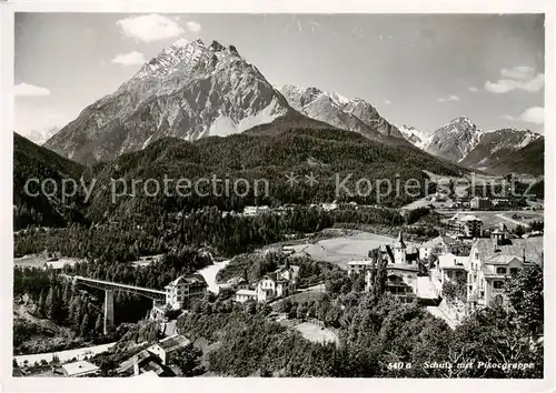 AK / Ansichtskarte Schuls_GR mit Pisocgruppe Schuls_GR