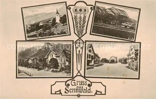 AK / Ansichtskarte Sennwald_SG Panorama Ortsansichten 
