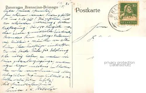 AK / Ansichtskarte Brenscino_Brissago_Lago_Maggiore_TI Panorama Kuenstlerkarte 