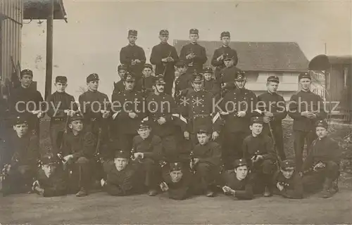 AK / Ansichtskarte Allmendingen_Bern_BE Gruppenbild Militaer 