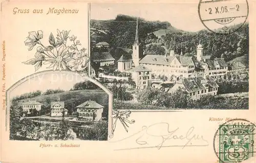 AK / Ansichtskarte Magdenau_Botsberg_Flawil_SG Kloster Pfarrhaus Schulhaus 