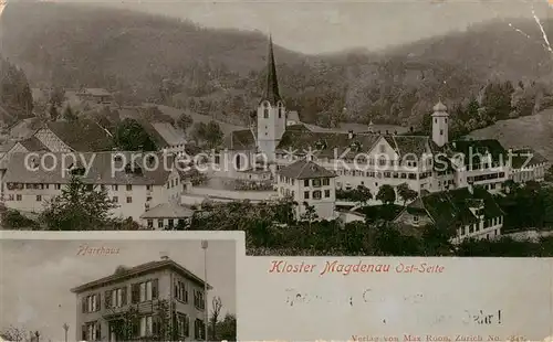 AK / Ansichtskarte Magdenau_Botsberg_Flawil_SG Kloster Kirche Pfarrhaus 