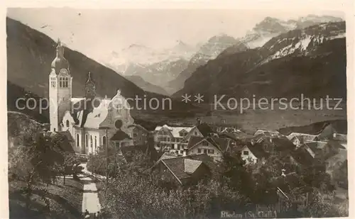 AK / Ansichtskarte Rieden_AG Ortsansicht mit Kirche Alpen Rieden_AG